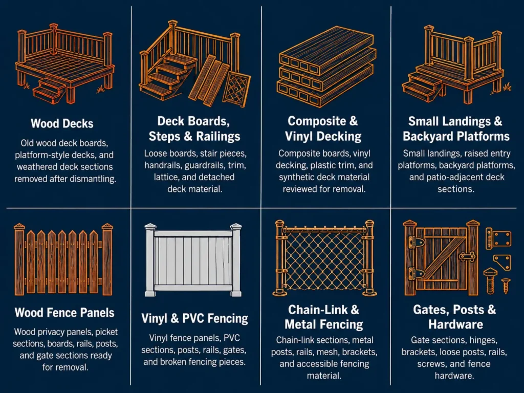 What Deck and Fence Materials We Remove
